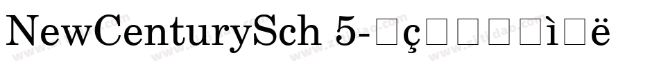 NewCenturySch 5字体转换
